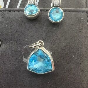 Silver and Blue Gemstone Jewelry Set by Brighton